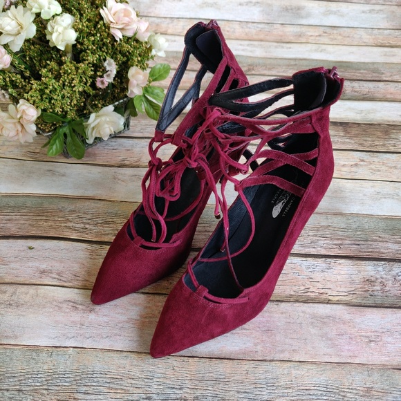 Free People Shoes - Jeffrey Campbell Free People Hierro Heels Burgundy
